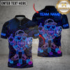Maxcorners Neon Poker King Multicolor Customized Name, Team Name 3D Shirt