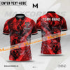 Maxcorners Billiard Wolf Smoke Multicolor Options Personalized Name, Team Name 3D Polo Shirt