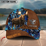 Maxcorners Moose Hunting Mutilcolor Personalized Name 3D Cap