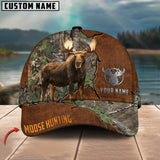 Maxcorners Moose Hunting Mutilcolor Personalized Name 3D Cap