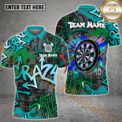 Maxcorners Darts Colorful Graffiti Multicolor Options Personalized Name, Team Name 3D Shirt