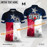 Maxcorners Vintage Flag Bowling Jersey Personalized Name, Team Name 3D Polo Shirt (American, Canadian, Texas, UK)