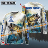 Maxcorners Bass Fishing Jersey Sun Protection Personalized Name,Team Name 3D Long Sleeve Shirt