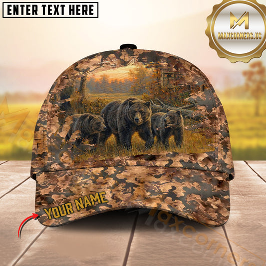 Maxcorners Personalized Vintage Desert Camo Hunting 3D Cap, Perfect Gift for Hunter (Deer/Moose/Boar/Bear/Turkey/Duck)