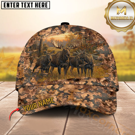 Maxcorners Personalized Vintage Desert Camo Hunting 3D Cap, Perfect Gift for Hunter (Deer/Moose/Boar/Bear/Turkey/Duck)
