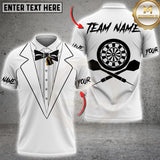 Maxcorners Darts Tuxedo Dartboard Crossed Darts Personalized Name 3D Unisex Shirt