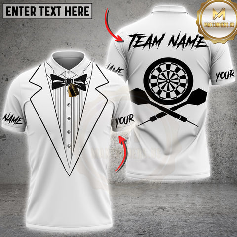 Maxcorners Darts Tuxedo Dartboard Crossed Darts Personalized Name 3D Unisex Shirt