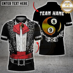 Maxcorners Billiard Mariachi Pool Jersey Multicolor Customized Name, Team Name 3D Shirt