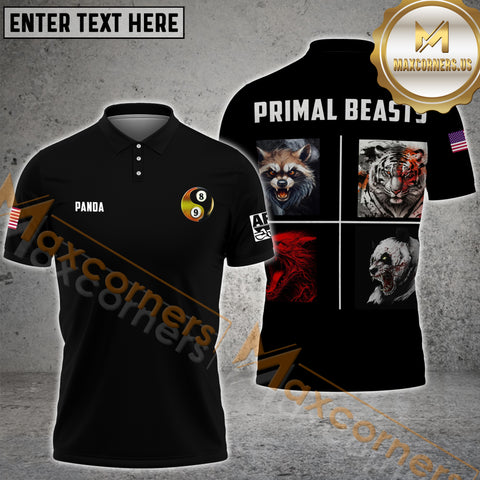 Maxcorners Ball 8& Ball 9 Heavenly Flame Billiard Jersey Multicolor Options Personalized Name, Team Name 3D Polo Shirt For Ahmed