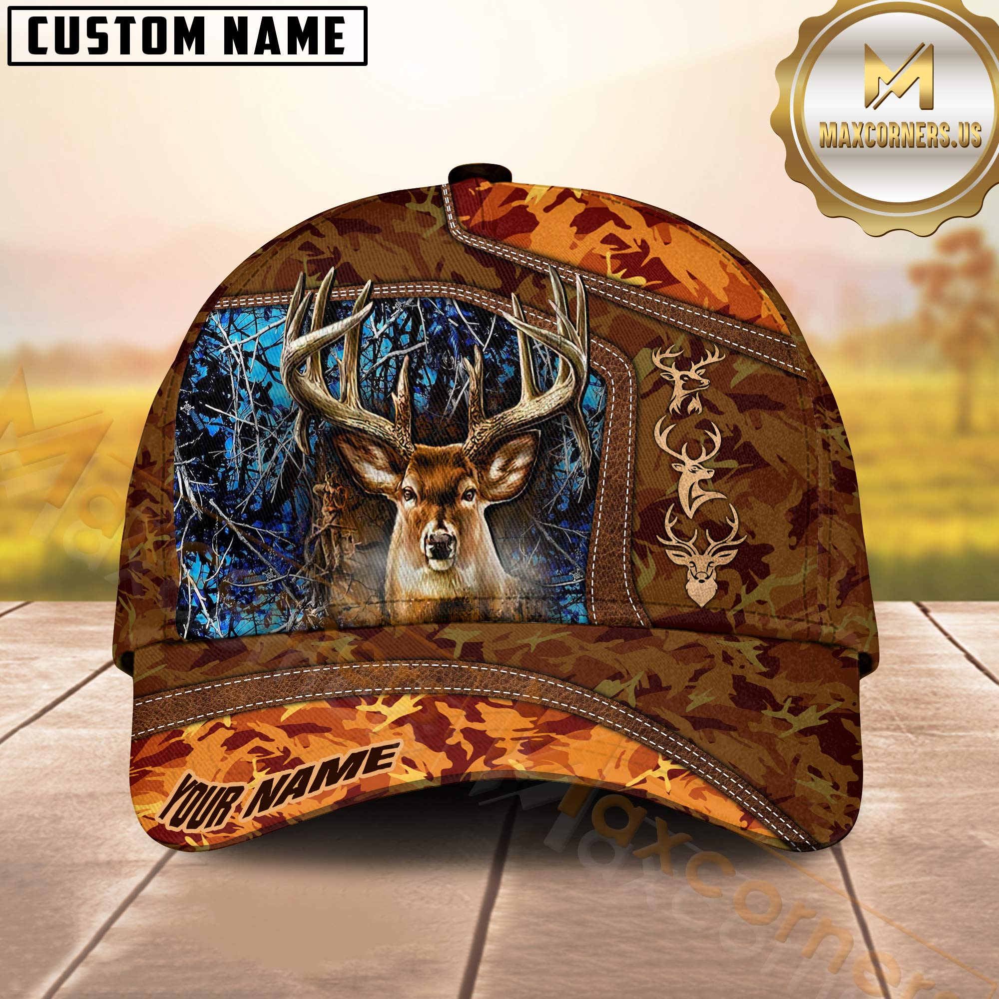 Collab Artist Deer Hunting Camo Ver2 Personalized Hat 3D Printed Multicolor