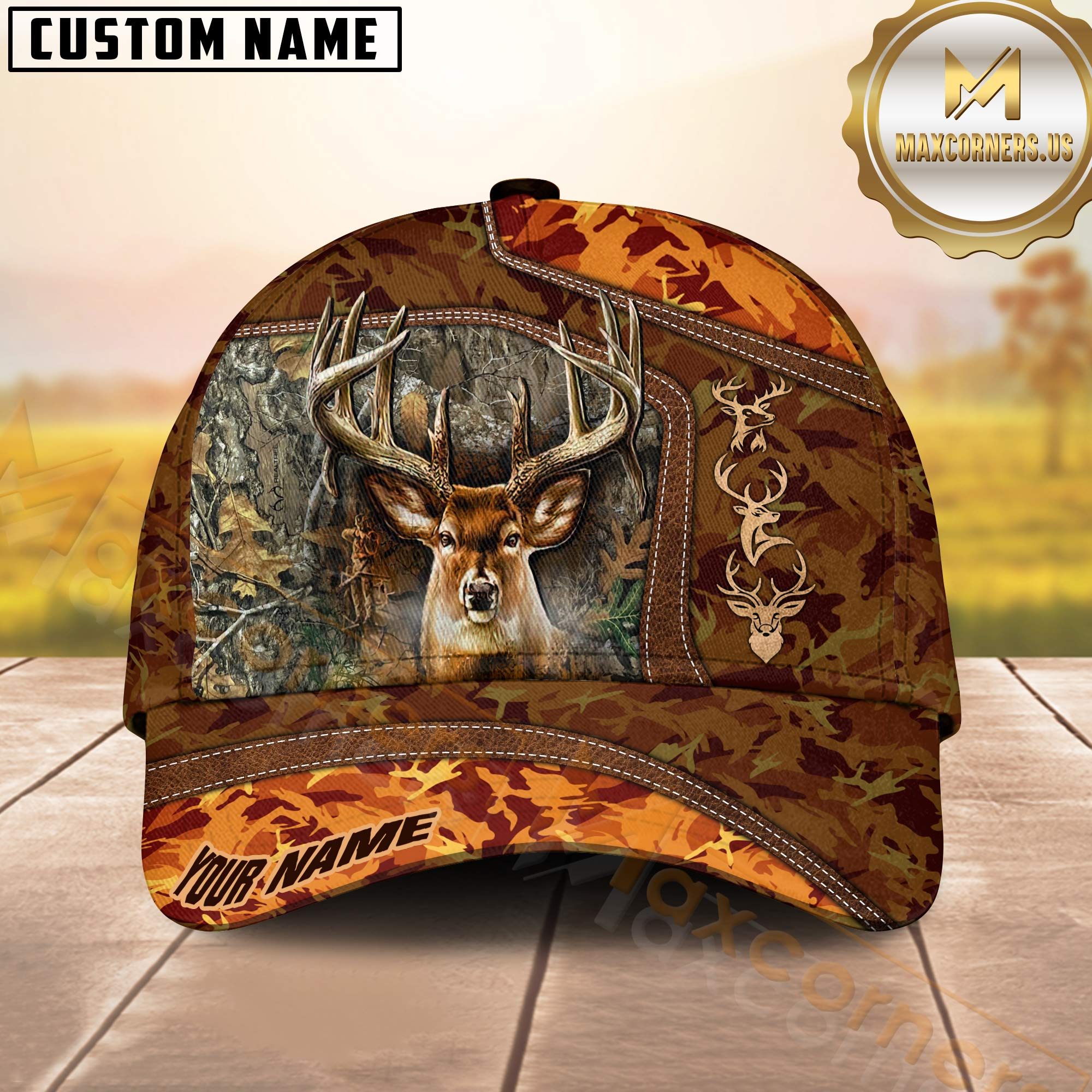 Collab Artist Deer Hunting Camo Ver2 Personalized Hat 3D Printed Multicolor