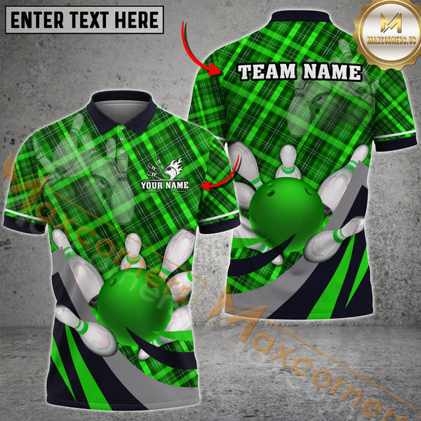 Maxcorners Ball And Pins Flame Xmas Style Bowling Jersey Multicolor Options Personalized Name, Team Name 3D Shirt