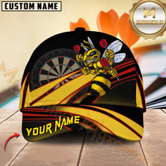 Maxcorners Darts Bee Colorful Personalized Name 3D Cap