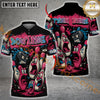 Maxcorners Bowling Cartoon Screaming Pins Street Art Multicolor Customized Name, Team Name 3D Polo Shirt