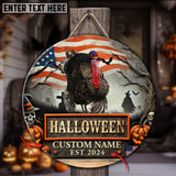 Maxcorners Turkey Hunting Customized Name And Number Halloween Wooden Sign