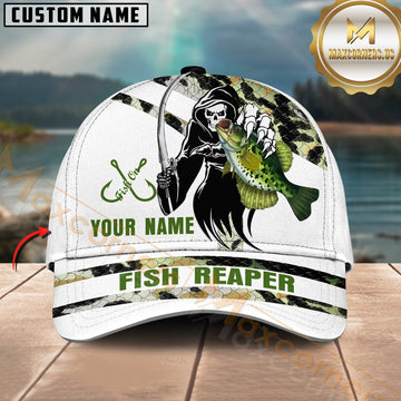 Maxcorners Crappie Fishing Fish Reaper Customized Name 3D Cap