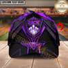 Maxcorners Bowling And Pins Abstract Grunge Texture X Multicolor Personalized Name 3D Cap