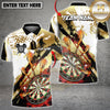 Maxcorners Darts Dartboard Gold Splash Multicolor Customized Name, Team Name 3D Shirt
