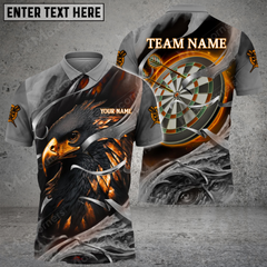 Maxcorners Darts Eagle Mutilcolor Options Personalized Name, Team Name 3D Polo Shirt
