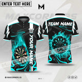 Maxcorners Darts Flame Sport Jersey Mutilcolor Options Personalized Name, Team Name 3D Polo Shirt