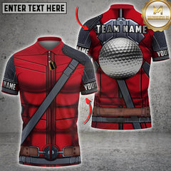 Maxcorners Golf Tactical Armor Ball Design Personalized Name 3D Unisex Shirt