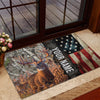Maxcorners Premium Unique Gash Deer Hunting USA Flag Personalized Name 3D Doormat