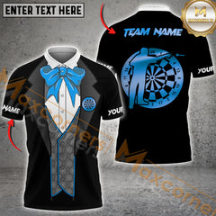 Maxcorners Formal Tuxedo Darts Team Jersey Personalized Name, Team Name 3D Polo Shirt