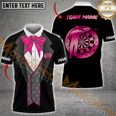 Maxcorners Formal Tuxedo Darts Team Jersey Personalized Name, Team Name 3D Polo Shirt