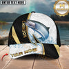 Maxcorners Fishing Gold Black Dynamic Jump Personalized 3D Cap (11 Breeds)