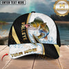 Maxcorners Fishing Gold Black Dynamic Jump Personalized 3D Cap (11 Breeds)