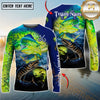 Maxcorners Ocean & Lake Fishing Personalized Name, Team Name 3D Long Sleeve Shirt