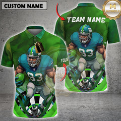 Maxcorners Darts & Football Red & Blue Power Multicolor Customized Name, Team Name 3D Shirts