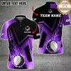 Maxcorners Ball Fire Flame Golf Jersey Multicolor Option Customized Name, Team Name 3D Polo Shirt