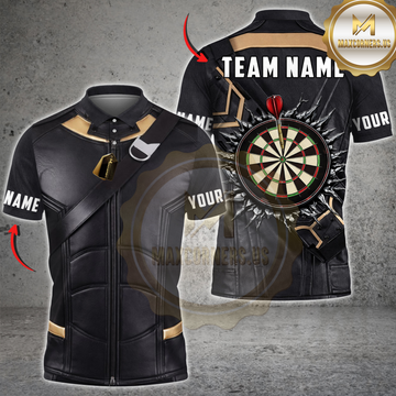 Maxcorners Darts Target Strike Design Personalized Name 3D Unisex Shirt