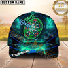 Maxcorners Darts Neon Glow Multicolor Option Personalized Name 3D Cap