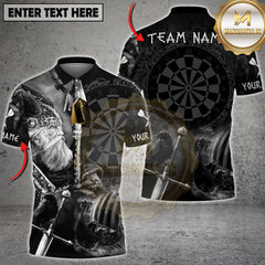 Maxcorners Viking Darts Warrior Rune Design Personalized Name 3D Unisex Shirt