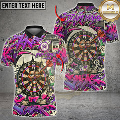 Maxcorners Darts Graffiti Drunk Dartboard Character Multicolor Customized Name, Team Name 3D Shirts