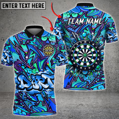Maxcorners Graffiti Gunners Darts Jersey Multicolor Option Customized Name, Team Name 3D Polo Shirt