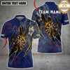 Maxcorners Polynesian Bowling Fire Ball Hibiscus Turtle Multicolor Customized Name, Team Name 3D Shirt