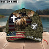 Maxcorners Cross America Hunting Moose Crack Camo Pattern Multicolor Option Personalized Cap