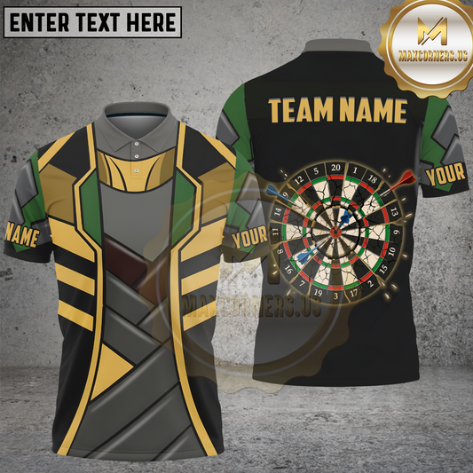 Maxcorners Darts Armor Dartboard Design Personalized Name 3D Unisex Shirt