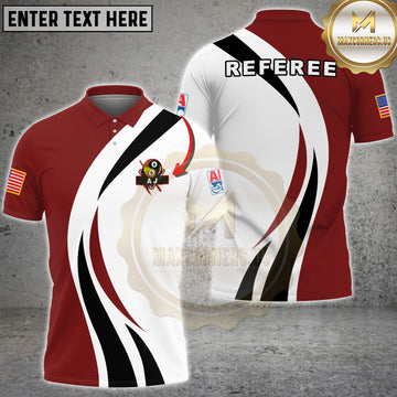 Maxcorners Custom Polo Shirt - Red & White Personalized Billiards Team Jersey For  Ahmed Alexander