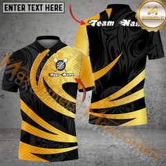 Maxcorners Darts Abstract Mutilcolor Option Customized Name, Team Name 3D Polo Shirt