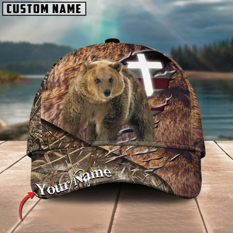 Maxcorners Premium Patriotic Wild Hunting Mutilcolor Options Personalized Name 3D Cap