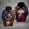 Maxcorners Bowling & Pins Eagle American Flag Customized Name And Team Name 3D Polo Shirt