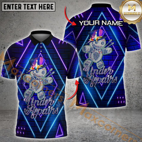 Maxcorners Bowling Neon Cowboy Strike Multicolor Customized Name, Team Name 3D Shirts For VICTORIA