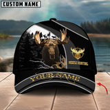 Maxcorners Moose Hunting Forest Classic Personalized Name 3D Cap