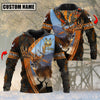 Maxcorners Majestic Deer Hunting Leather Pattern Custom Name Shirt 3D All Over Printed Clothes (4 Colors)