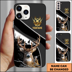 Maxcorners Deer Hunting Forest Classic Personalized Name Phone Case