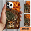 Maxcorners Collab Artist Deer Hunting Camouflage Personalized Name Phone Case (4 colors)